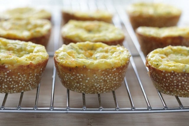 Quick Quinoa Crusted Quiche Recipe. These hearty muffins will fill your kids up until lunch and give them lots of great protein and vitamins! www.superhealthykids.com