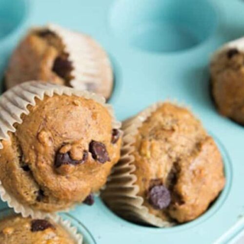 Dark Chocolate Chip Whole Wheat Banana Bread Muffins Super Healthy Kids