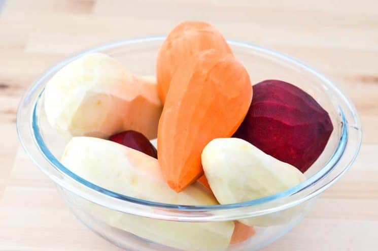 Oven Roasted Sweets and Beets. A beautiful veggie side dish for your next dinner!