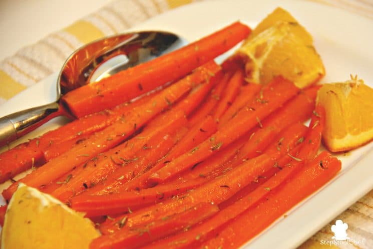 Honey Orange Roasted Carrots. This amazing veggie side dish has natural sweetness with a citrus tang! The perfect fresh veggie to go with a meal. www.superhealthykids.com