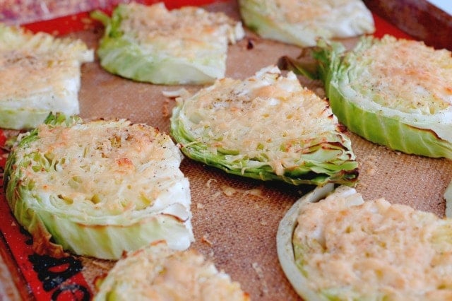 Parmesan Roasted Cabbage Wedges. Quick prep and amazing flavor! These are the perfect side dish any night of the week for the whole family!