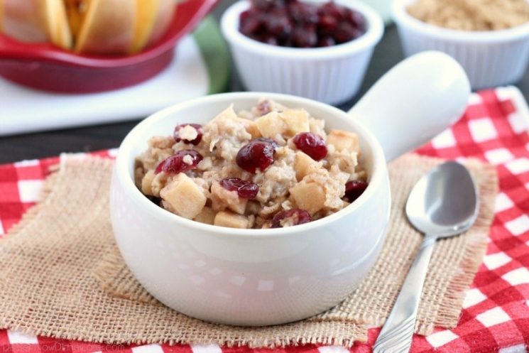 Cranberry-Apple-Slow-Cooker-Oatmeal - Dessert Now DInner Later