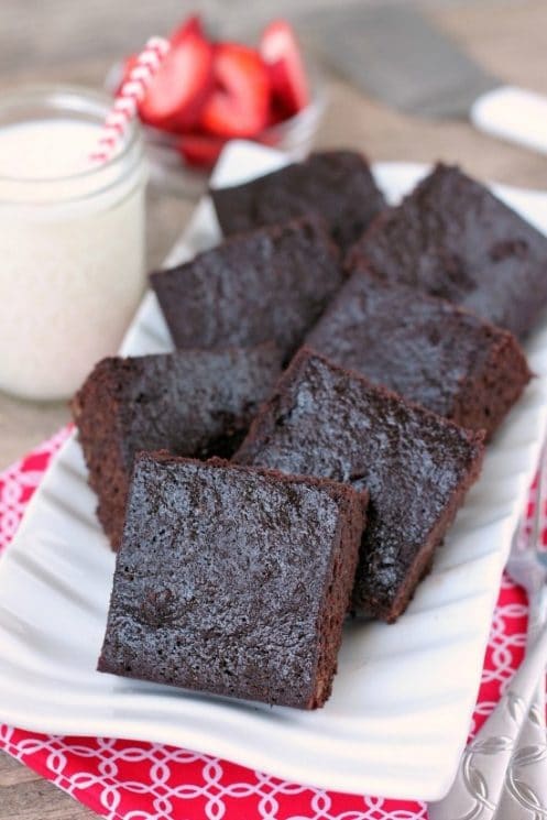 Coconut Flour Brownies Recipe. Coconut flour makes a deliciously dense and chewy brownie, gluten-free. www.superhealthykids.com 