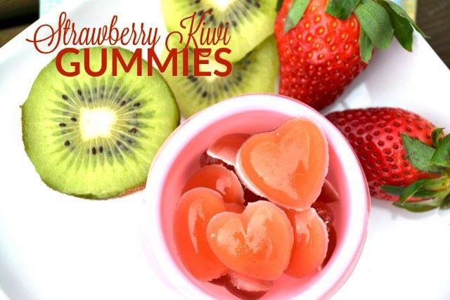 Homemade super flavorful Strawberry Kiwi Gummies. No high fructose corn syrup or other weird ingredients in these! www.superhealthykids.com