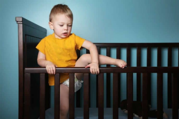 What to do when your child starts climbing out of their crib! Making the move from a crib to a bed. www.superhealthykids.com