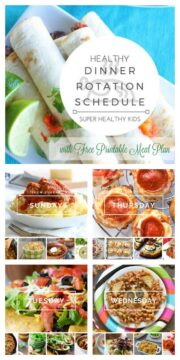 Healthy Theme Dinner Rotation Schedule and Free Meal Plan - Super ...