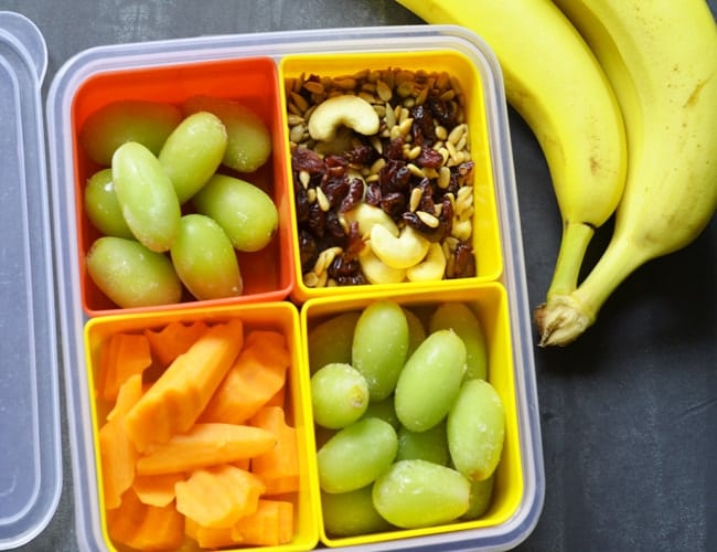 Portable Park Snacks in a plastic container