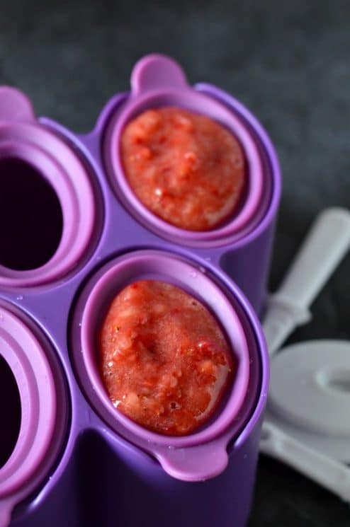 Whole Fruit Strawberry Popsicles