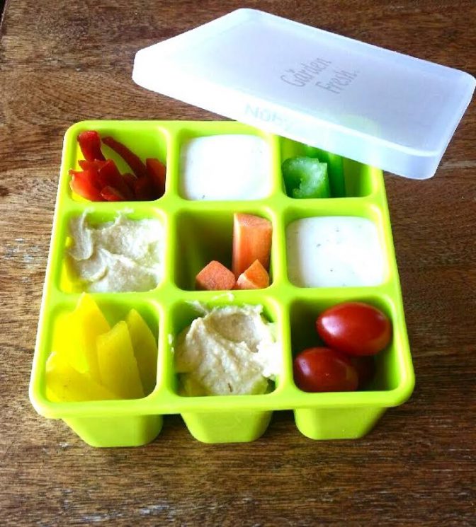 baby food container filled with snacks for toddlers