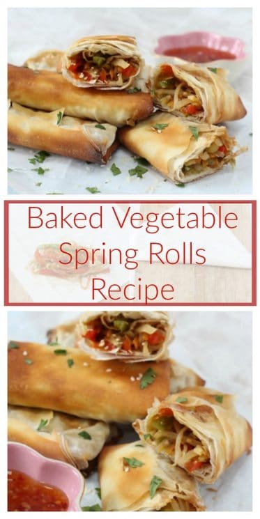 Baked Vegetable Spring Rolls Recipe