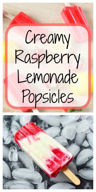 Creamy Raspberry Lemonade Popsicles