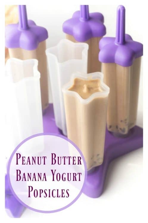 Peanut Butter Banana Yogurt Popsicles