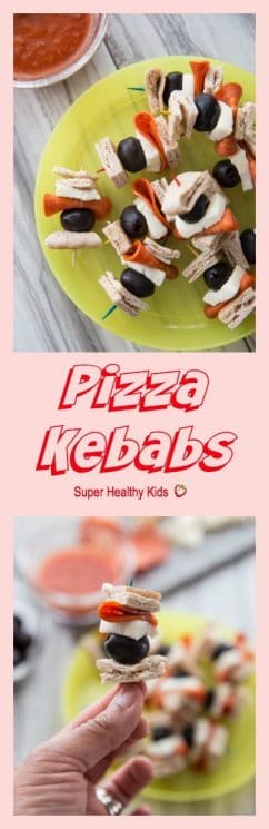 PIZZA KEBABS the easiest snack you're kids are sure to love! Not only are they quick, but they are so simple to put together the kids can make them almost all on their own (with help in the baking of course). Perfect for an after school pick-me-up!