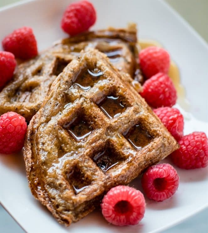 Chocolate Banana Rice Waffles