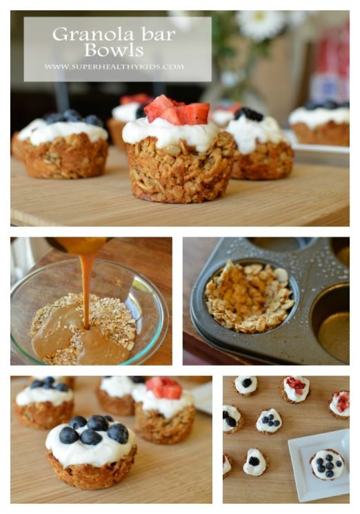 Homemade Granola Bar Bowls. Healthy breakfast idea! Homemade granola bar BOWLS! For kids!