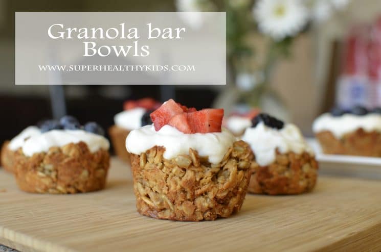 Homemade Granola Bar Bowls. Healthy breakfast idea! Homemade granola bar BOWLS! For kids!