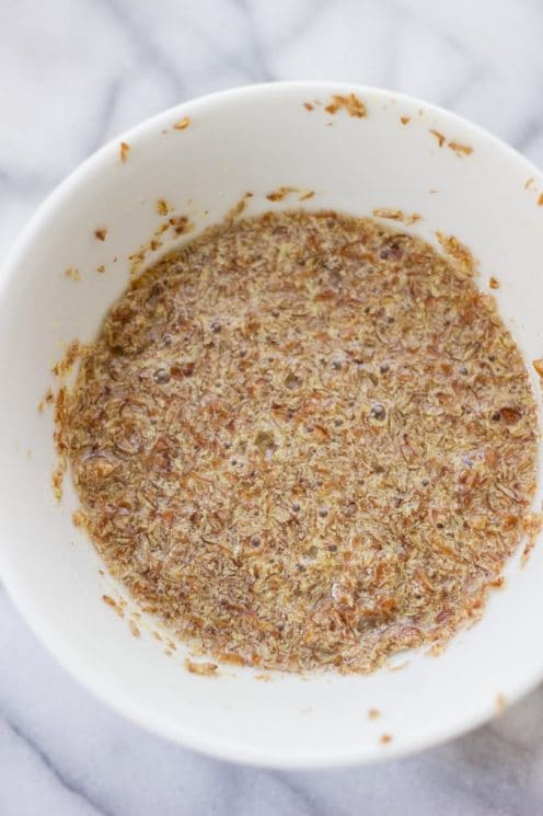 Flaxseed meal + water is the perfect replacement for eggs in vegan baking!