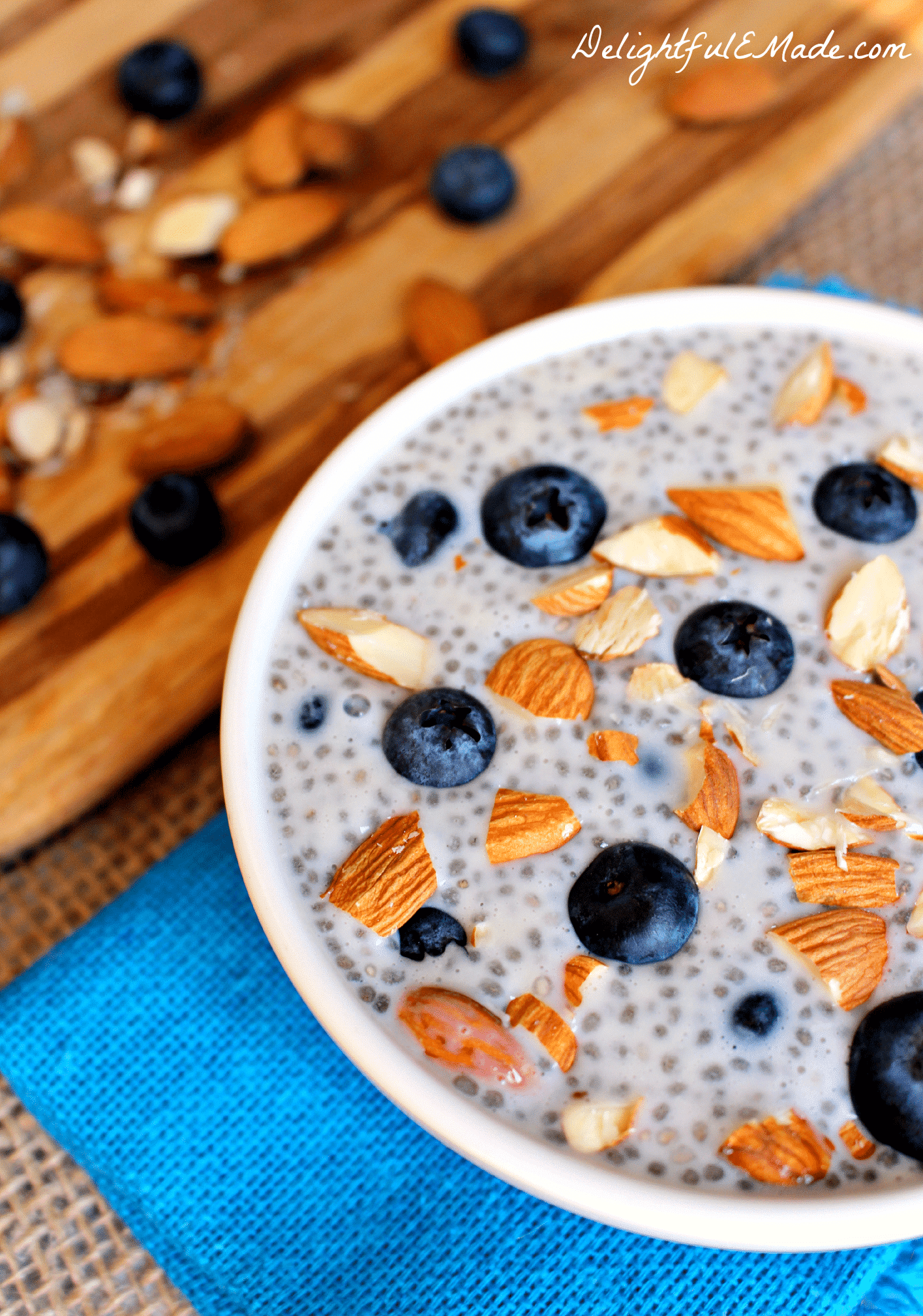 Blueberry Almond Chia Pudding