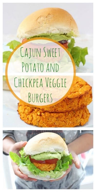 Cajun Sweet Potato and Chickpea Veggie Burger Recipe