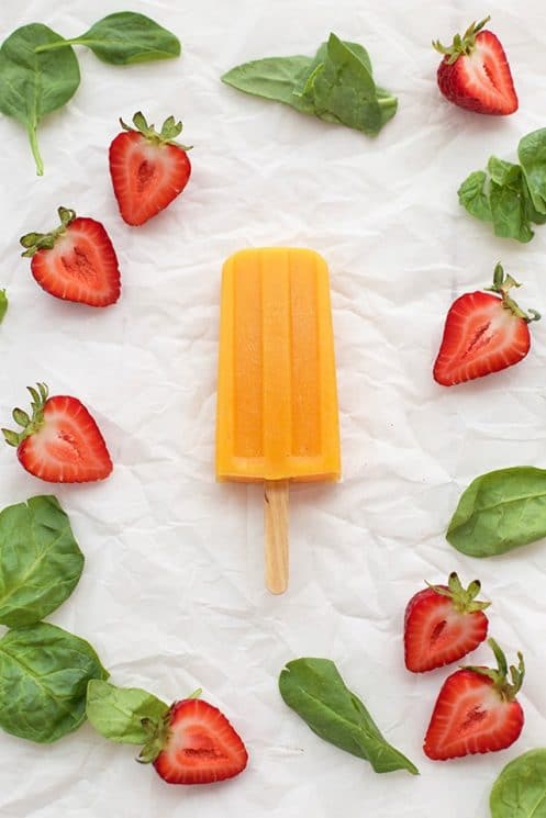 Mango Orange Carrot Popsicles - Tropical flavor and sunshine-y color. We love them! www.superhealthykids.com