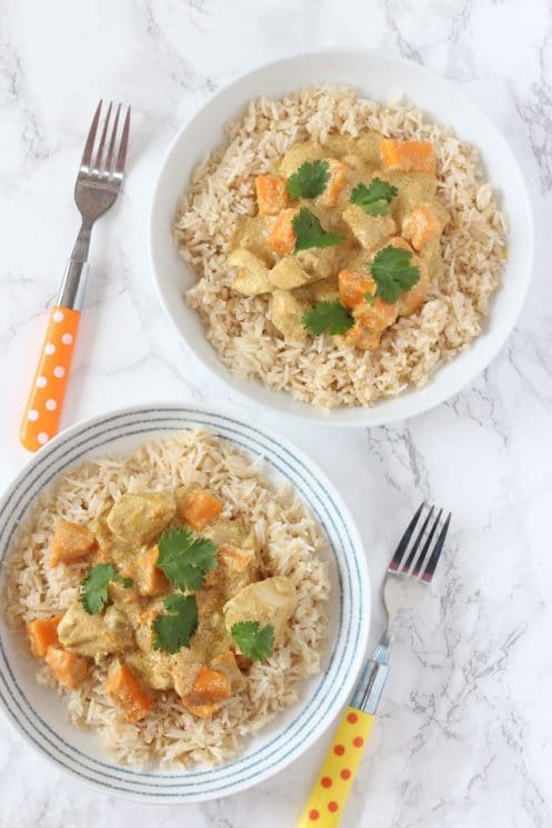 Mild Chicken & Sweet Potato Curry for Kids. www.superhealthykids.com