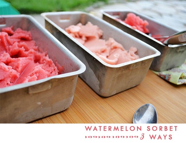 Watermelon Sorbet 3 Ways. Sweet, healthy and delicious. www.superhealthykids.com