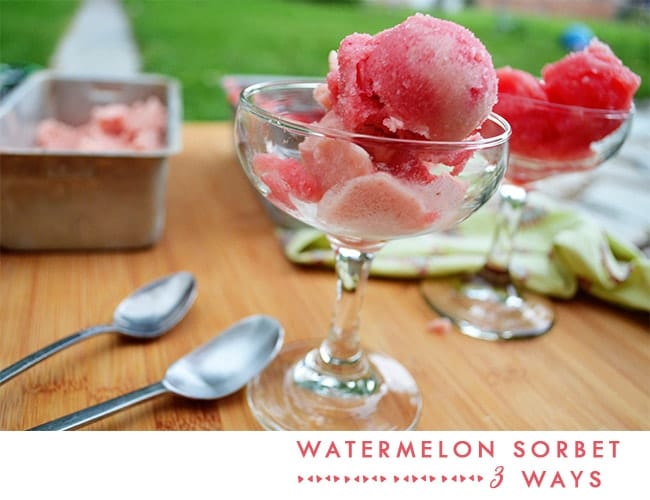 Watermelon Sorbet 3 Ways. Sweet, healthy and delicious. www.superhealthykids.com