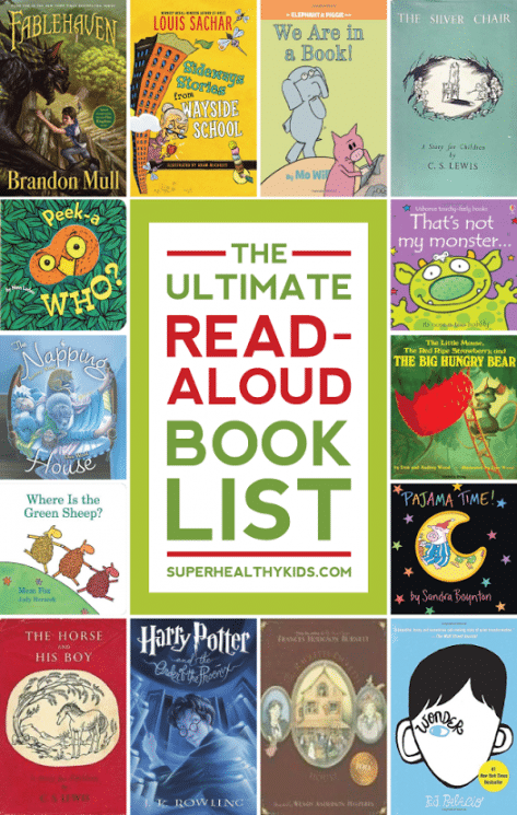 The Ultimate Read-Aloud Book Guide. This is the ultimate guide for book ideas to read aloud to your kids of all ages. You will want to PIN this one for sure! www.superhealthykids.com