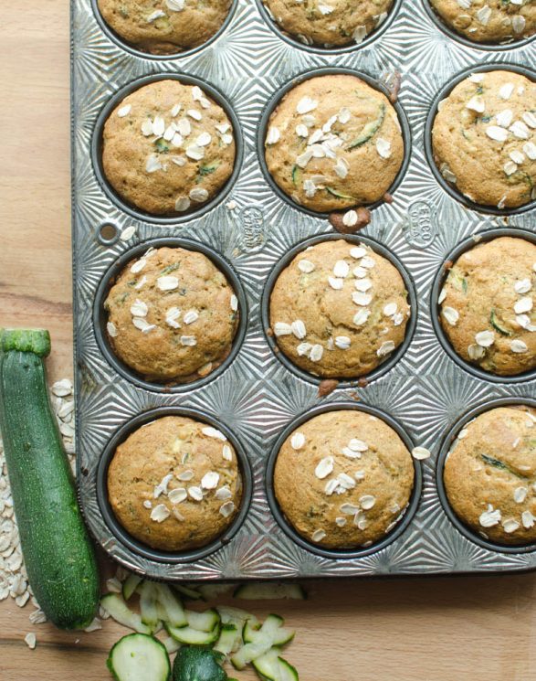 Healthy Zucchini Oat Muffins. Here's what you are going to love about them: they are made with whole grains, they are naturally sweetened, and they have vegetables in them!