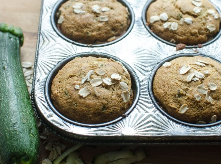 Healthy Zucchini Oat Muffins. Healthy Zucchini Oat Muffins. Here's what you are going to love about them: they are made with whole grains, they are naturally sweetened, and they have vegetables in them!