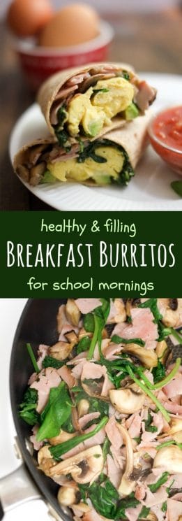 School Morning Breakfast Burrito. In just ten minutes, you can cook a hot, healthy breakfast for your family!