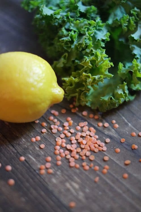 Lemon Chicken Soup with Lentils, Kale, & Beans. Hearty, filling chicken soup with a lemon twist!