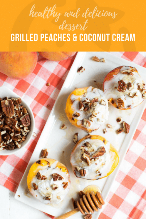 grilled peaches and coconut cream