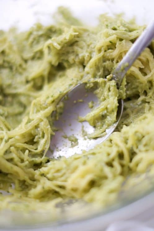 Avocado Pesto Spaghetti Squash Recipe