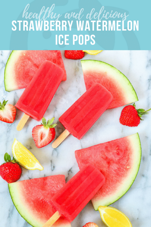 strawberry watermelon ice pops