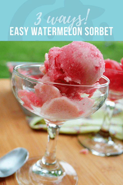 easy watermelon sorbet 3 ways