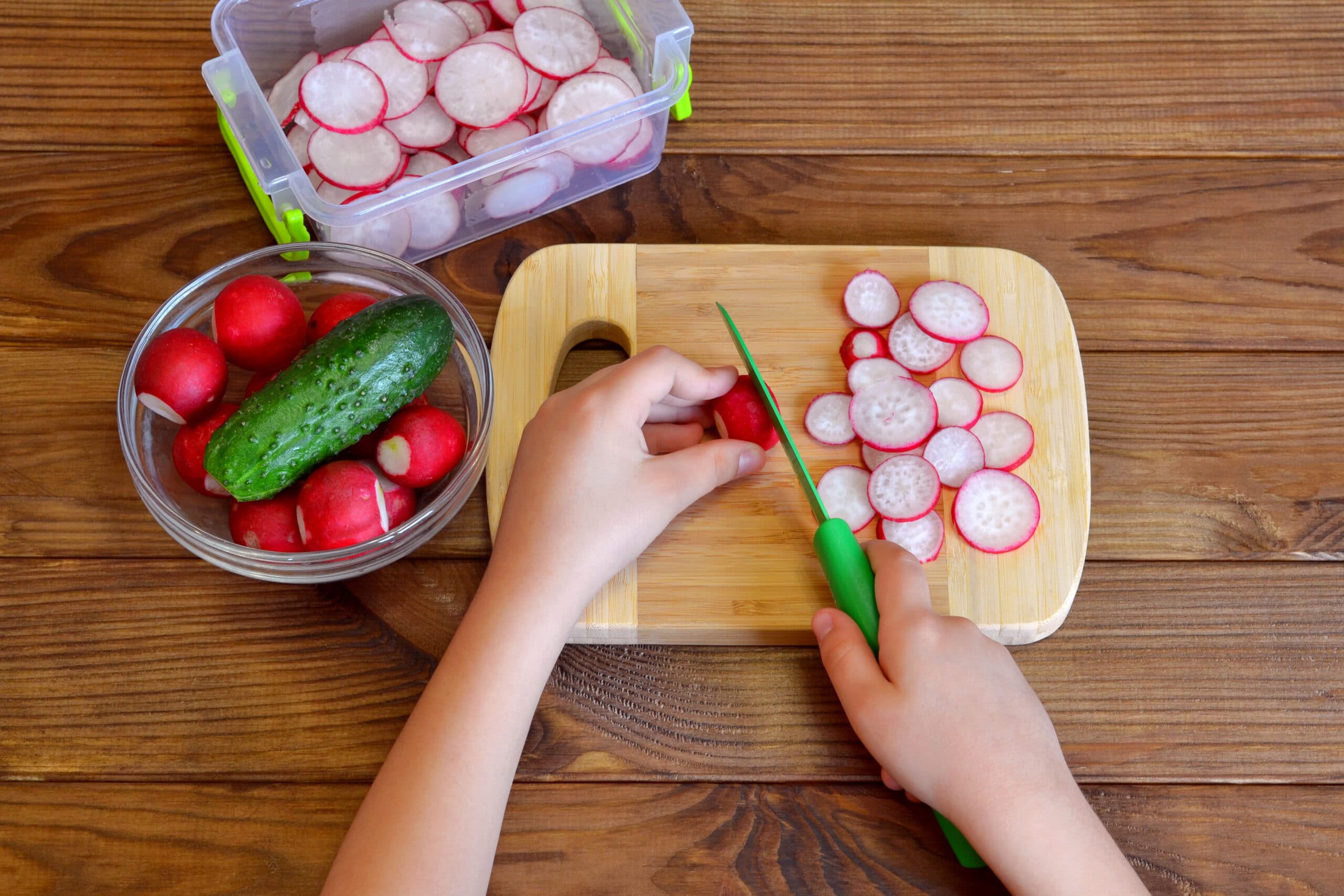 Kids Montessori Cutting Board and Wedge