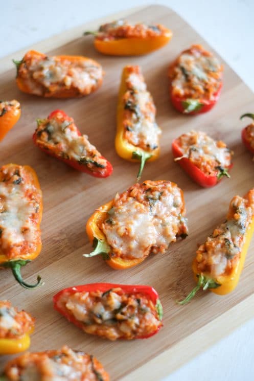 Spinach and Cheese Stuffed Mini Peppers Recipe