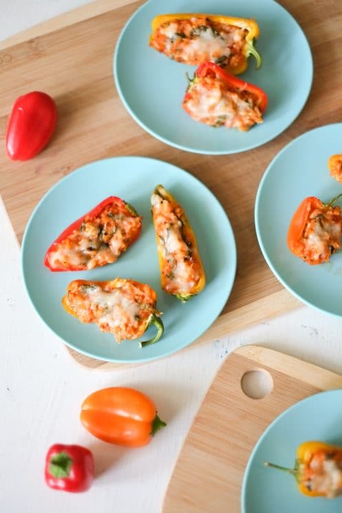 Spinach and Cheese Stuffed Mini Peppers Recipe