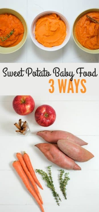 Sweet Potato Baby Food 3 Ways. Homemade baby food is inexpensive and easy! Sweet potatoes are great to start with because they're nutrient dense, tasty, and versatile. https://www.superhealthykids.com/sweet-potato-baby-food-3-ways/