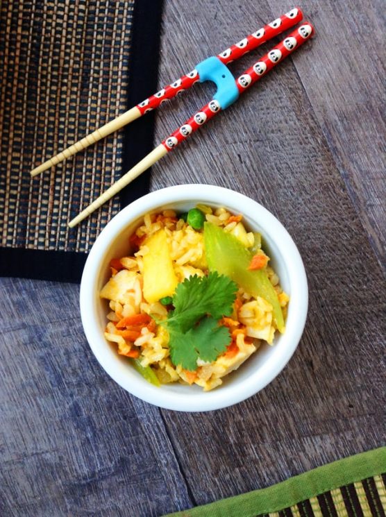 Pineapple Fried Brown Rice. Sweet and savory whole grain Pineapple Fried Brown Rice packs fruits AND veggies into one main dish.