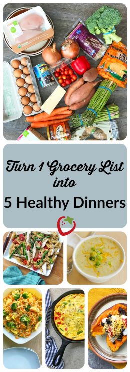 Turn One Grocery List into Five Healthy Dinners - Super Healthy Kids