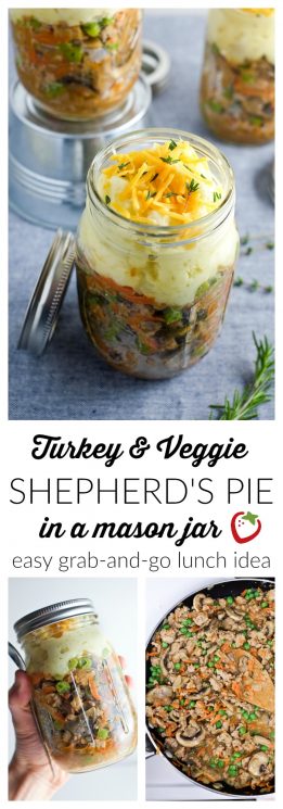 FOOD - Shepherd's Pie in a Jar! Filling and healthy make-ahead lunch. | Super Healthy Kids | Food and Drink https://www.superhealthykids.com/shepherds-pie-jar/