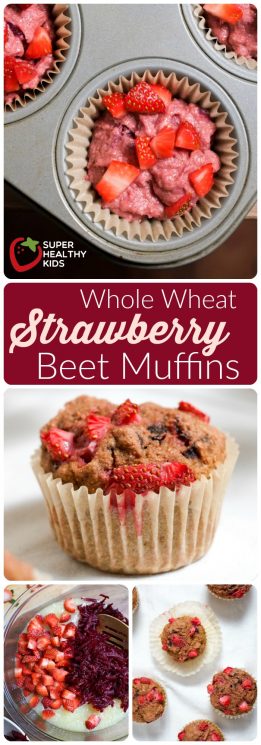 Whole Wheat Strawberry Beet Muffins Recipe | Super Healthy Kids | Food and Drink