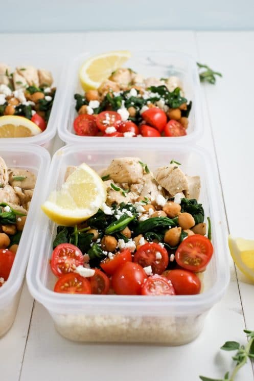 Make Ahead Lunch Bowls: Greek Chicken Lunch Prep | Super Healthy Kids | Food and Drink