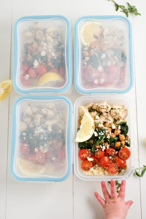 Make Ahead Lunch Bowls: Greek Chicken & Veggies - Super Healthy Kids