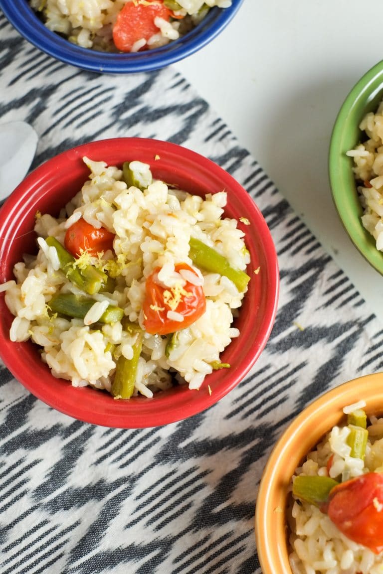 Cheesy Instant Pot Risotto with Spring Veggies Recipe - Super Healthy Kids
