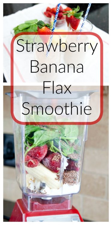 Strawberry Banana Flax Smoothie