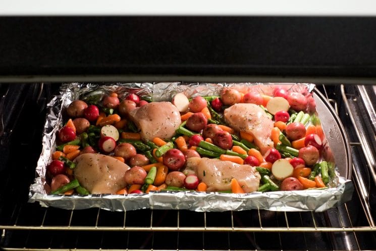 Sheet Pan Chicken and Spring Veggies Recipe | Super Healthy Kids | Food and Drink | Easy Weeknight Dinner