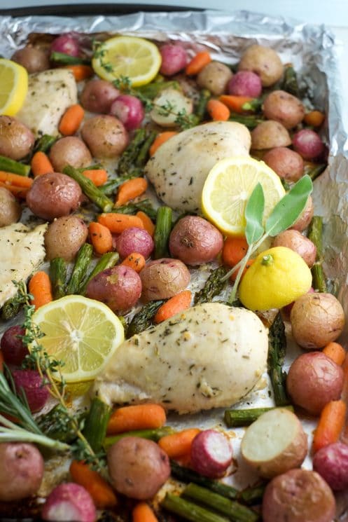 Sheet Pan Chicken and Spring Veggies Recipe | Super Healthy Kids | Food and Drink | Easy Weeknight Dinner